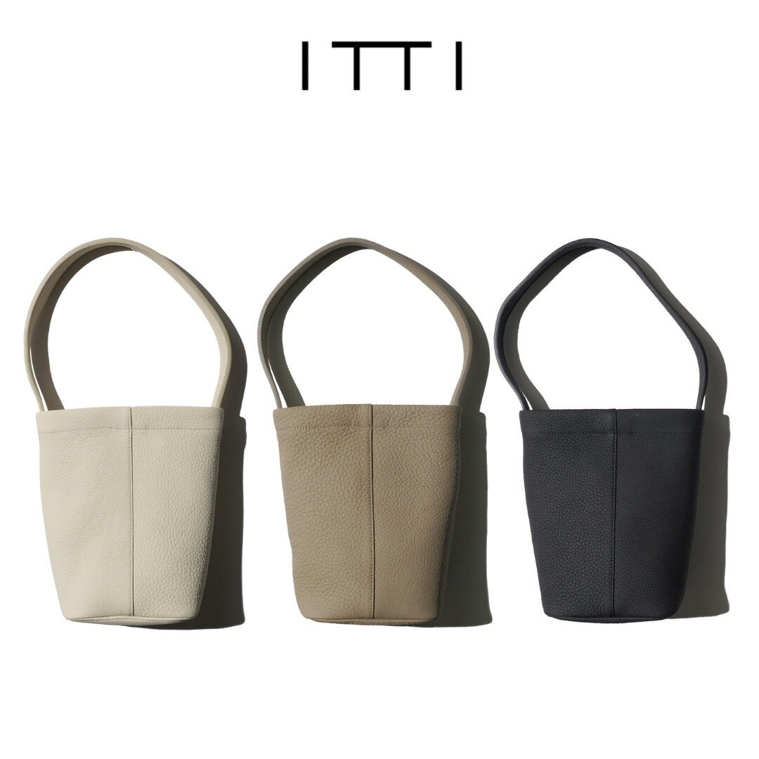 Rakuten - 【ITTI / イッチ】MARY BUCKET SHOULDER MINI / DIPLO SKY (ITTI-BAG-167-DS) レザー ワンショルダーバック ミニバック 本革 ブラック トープ アイボリー 日本製 ITTI-BAG-167-DS