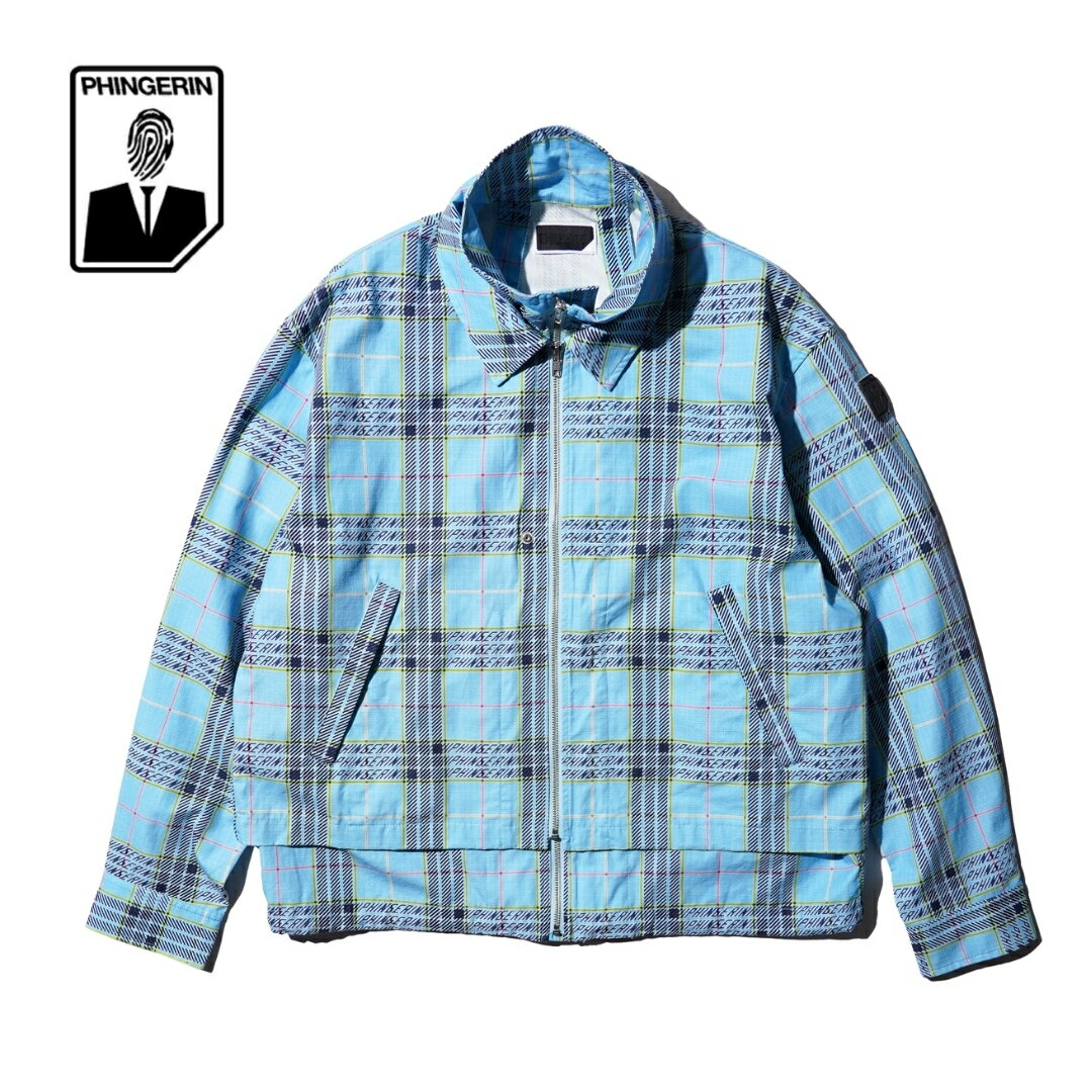 Rakuten - 【PHINGERIN / フィンガリン】DOUBLE ZIP RIPSTOP JACKET ORIGINAL PLAID ダブルジップ リップストップジャケット ブルゾン ベスト ショートコート アウター メンズ レディース チェック