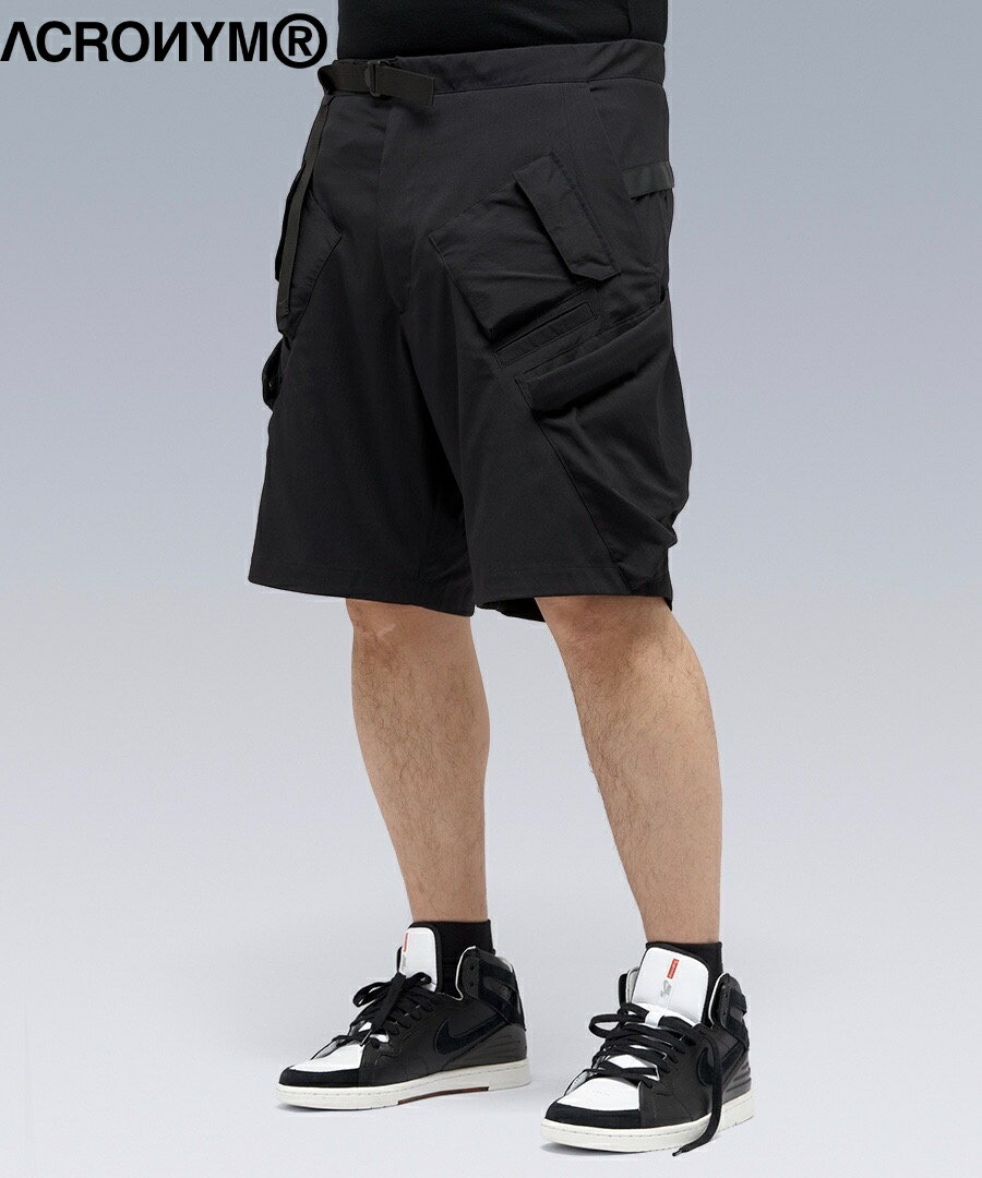 ACRONYM / NYLON STRETCH BDU SHORT PANT［STRAIGHT FIT］ (SP29-M) アクロニウム 22SS カーゴパンツ カーゴショーツ ナイロンショーツ ストレッチ ブラック M