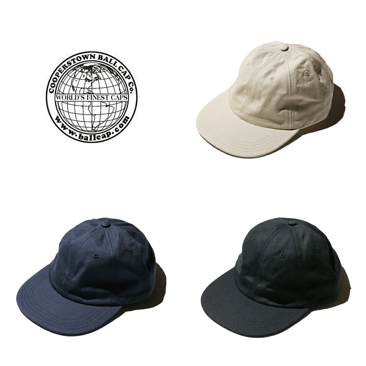 【COOPERS TOWN BALL CAP / クーパーズタウンボールキャップ】 CLASSIC 6P BASEBALL CAP ベースボールキャップ アメリカ製