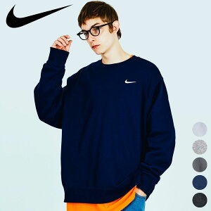 【SALE 定価\11,550→22%OFF】NIKE / CLUB FLEECE CREW SWEAT ナイキ プルオーバー クルーネック スウェット スウォッシュ 無地 裏起毛 シンプル スポーツ ストリート ホワイト グレー チャコール ネイビー ブラック M L XL XXL XXXL