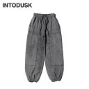 【INTODUSK / イントゥダスク】EASY DOUBLE KNEE SWEAT PANTS ペルビアンコットン使用 ダブルニー ワイドスウェットパンツ 裏...