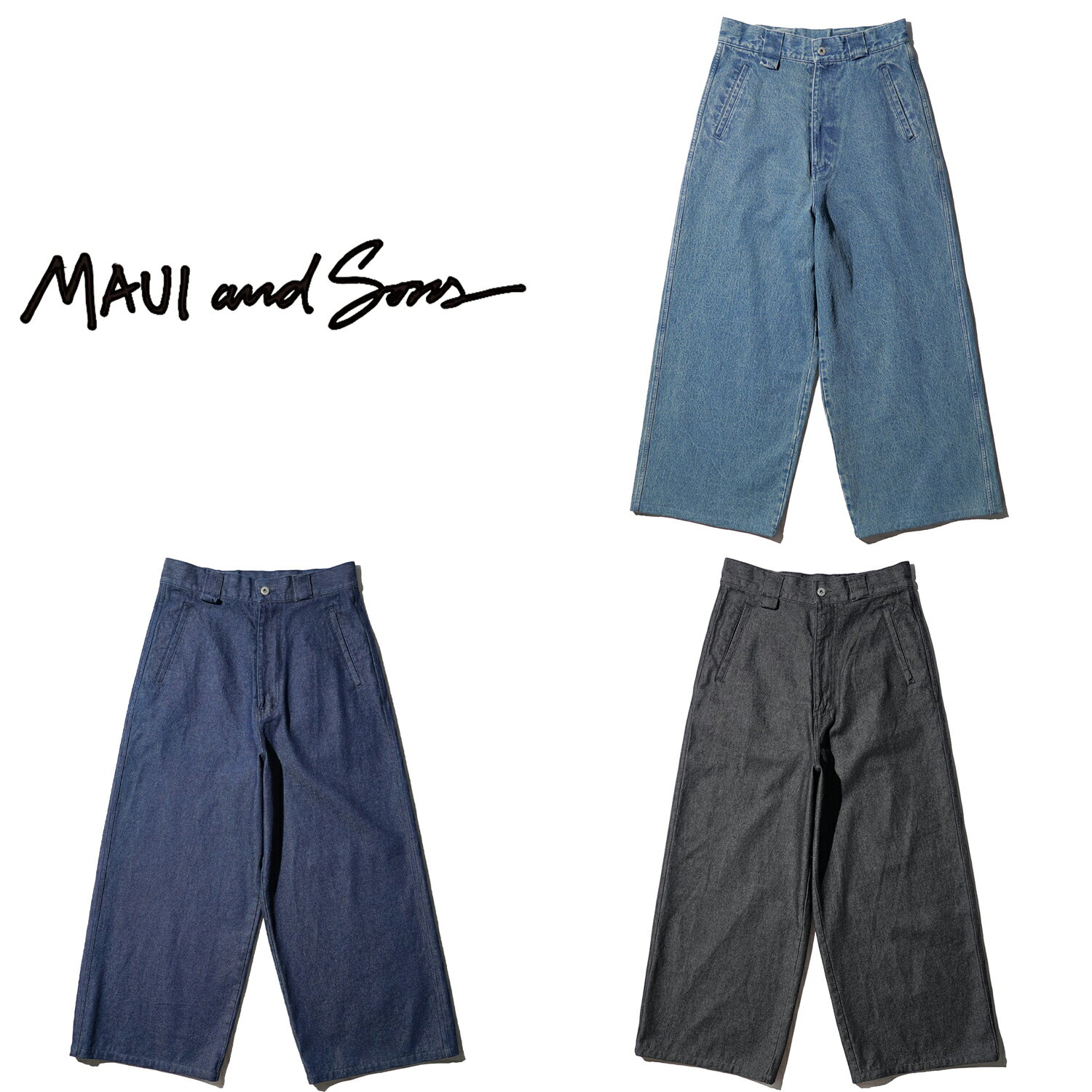 Rakuten - 【Maui & Sons / マウイアンドサンズ】Santa Monica Wide Denim ワイド バギー コットン デニム