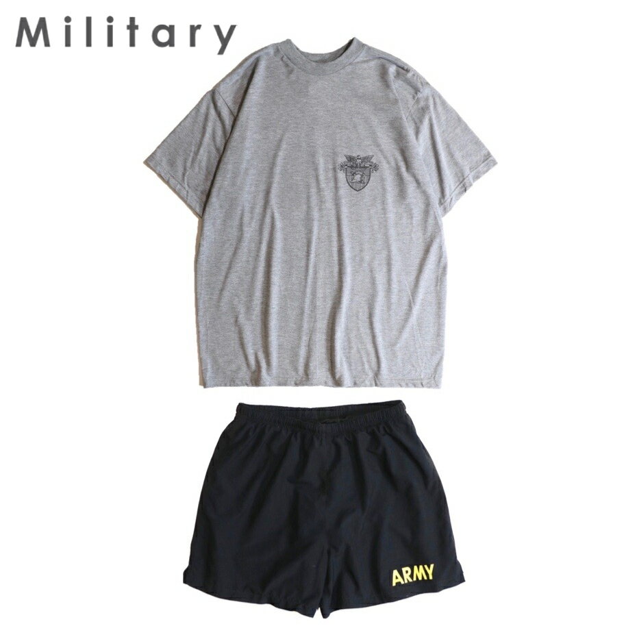 【U.S MILITARY / ユーエスミリタリー】 USMA IPFU REFLECT SS TEE USED BLACK SHORTS ARMY SET UP MADE IN USA アメリカ製 アメリカ軍 米陸軍士官学校 リフレクターTシャツ アーミーショーツ セットアップ