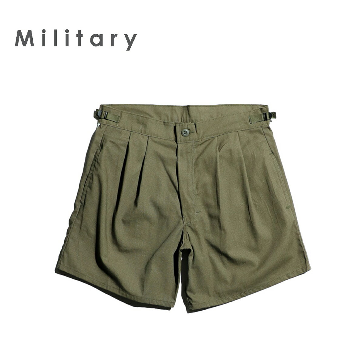 【U.S MILITARY / ユーエスミリタリー】 US MADE 2TUCK RIPSTOP BAGGY SHORT PANTS リップストップ ツータック バギーショーツ イージーショートパンツ アメリカ製