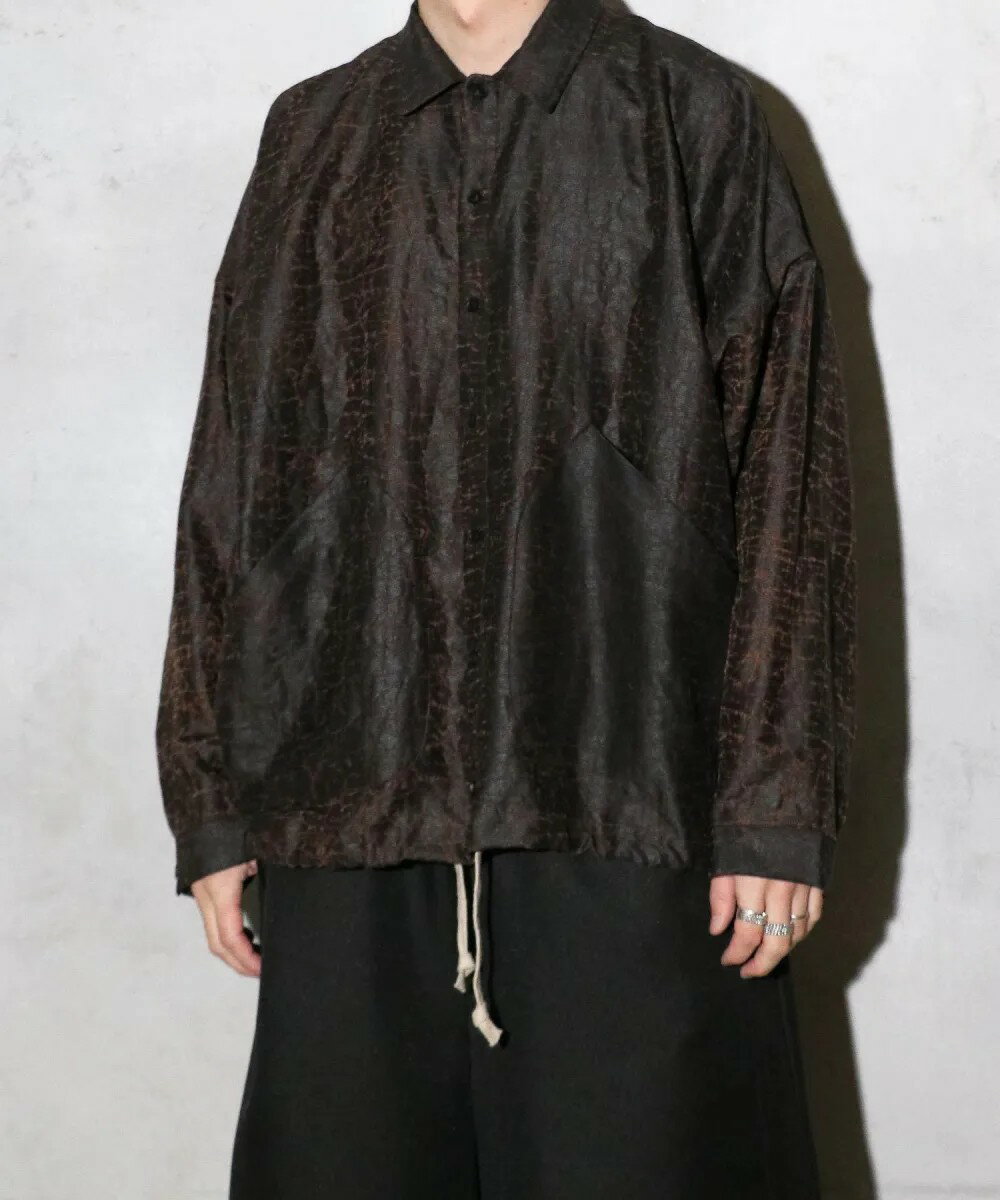 【O project / オープロジェクト】BALLOON SHIRTS DORO DYED SILK 泥染 染色 シル...