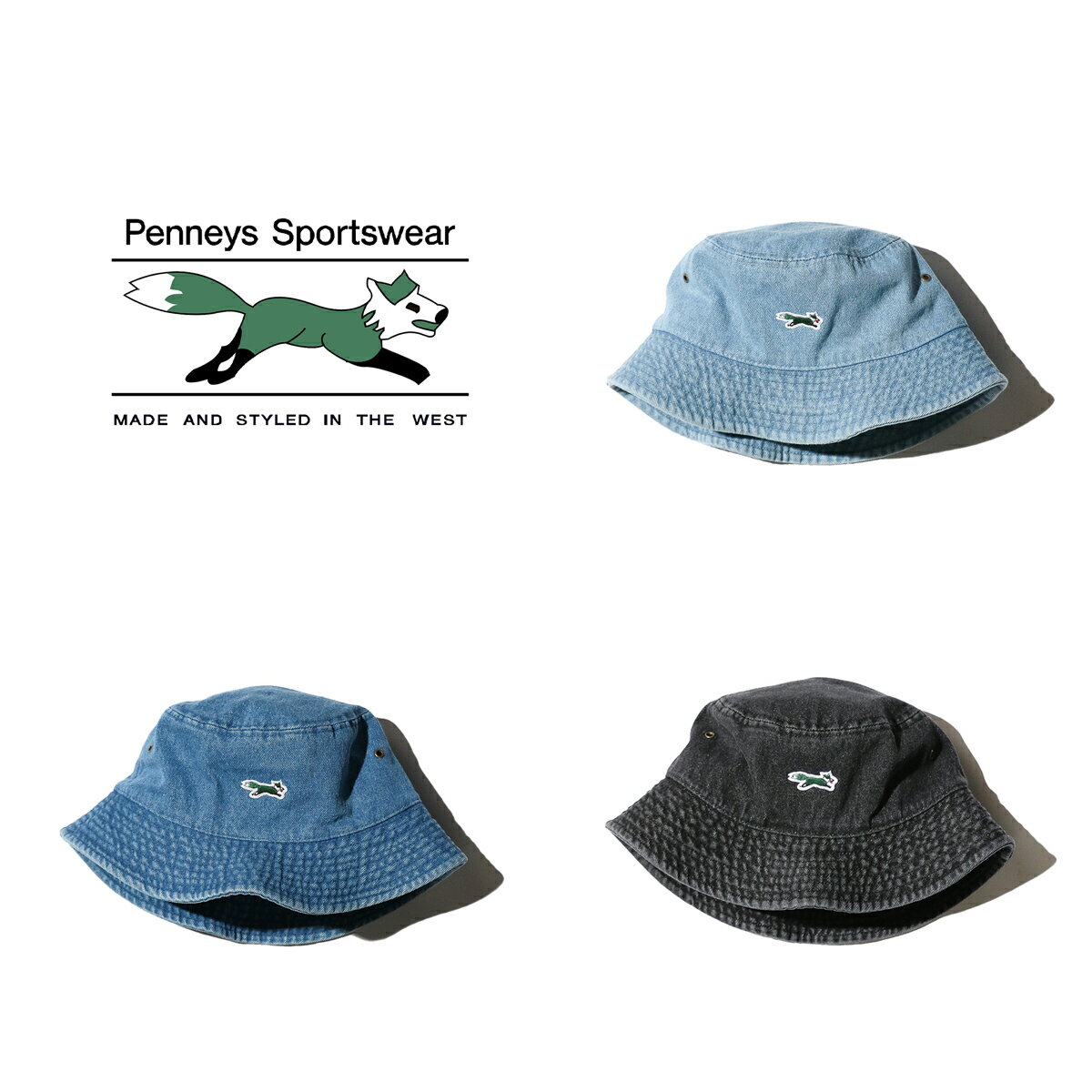 Rakuten - 【PENNEY'S / ペニーズ】 THE FOX HAT DENIM ペニーズ フォックス ワンポイント バケットハット デニム ユニセックス
