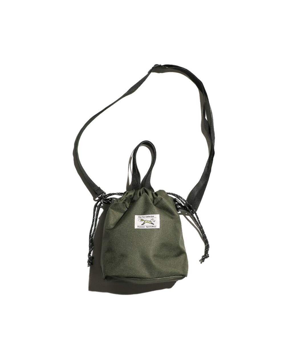 【PENNEY'S / ペニーズ】 THE FOX DRAWSTRING BAG ロゴ 刺繍 ワンポイント ドローストリングバッグ 巾着バッグ 2WAY ストラップ 撥水