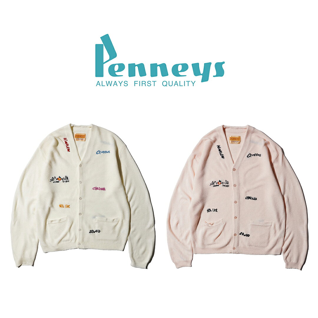Rakuten - 【PENNEY'S / ペニーズ】 HAND EMBROIDERY CARDIGAN カーディガン メンズ 刺繍 アクリル シャギー加工 80s