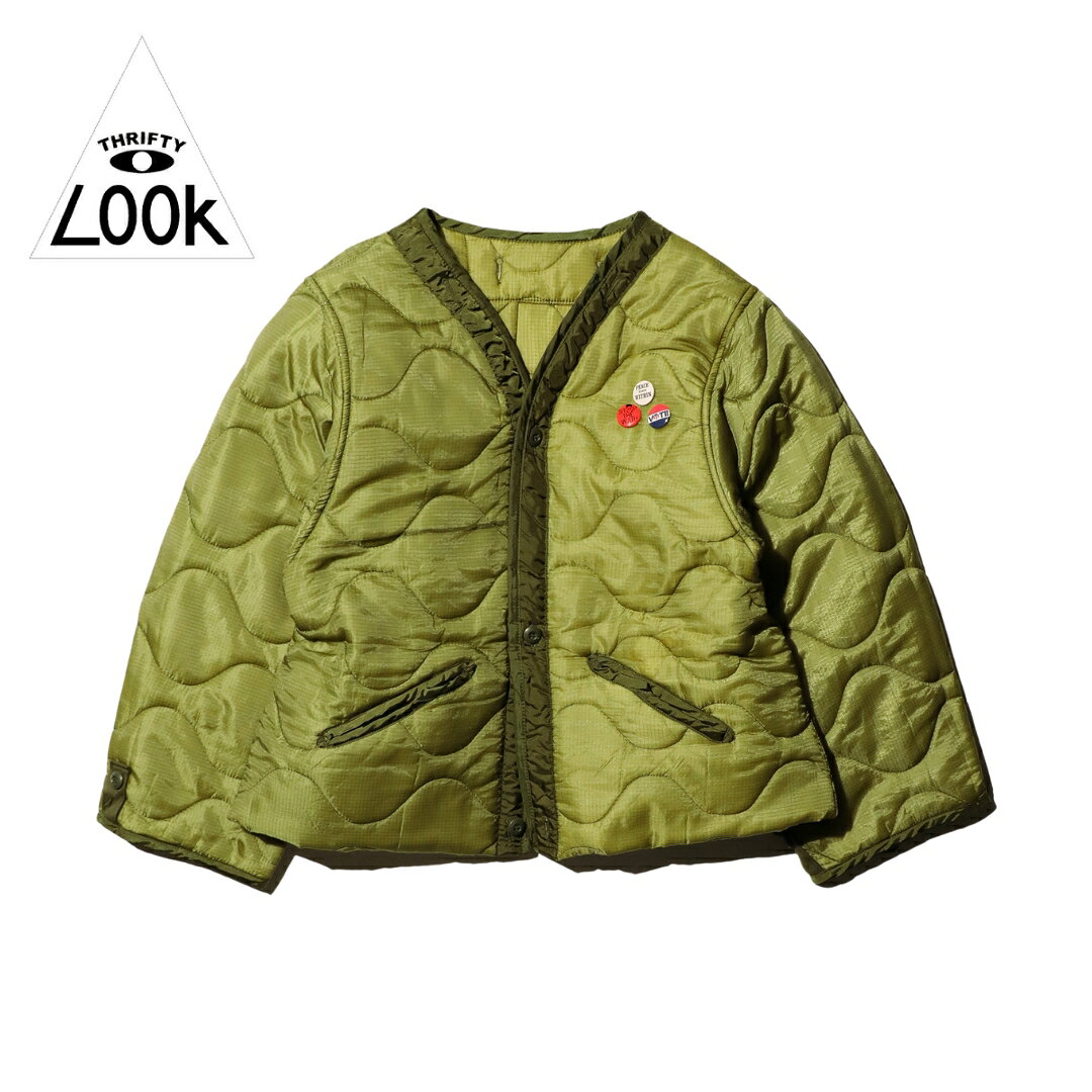 NIGHT CAMO SHORT LINER キルティングライナー ショート丈 リメイク 米軍ナイトデザートカモパーカー