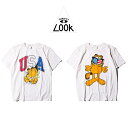 【THRIFTY LOOK / スリフティールック】 THRIFTY "GARFIELD" TEE ガーフィールド 猫 プリント オフィシャル ライセンシー Tシャツ ユーズド加工 ヴィンテージ加工