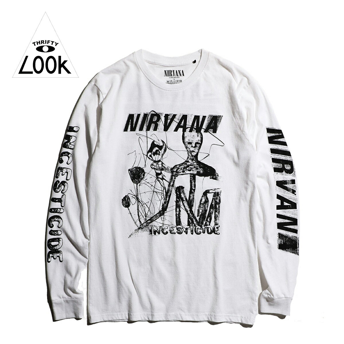  THRIFTY "NIRVANA" INCESTICIDE LS TEE ニルヴァーナ ライセンス Tシャツ ユーズド加工 ヴィンテージ加工