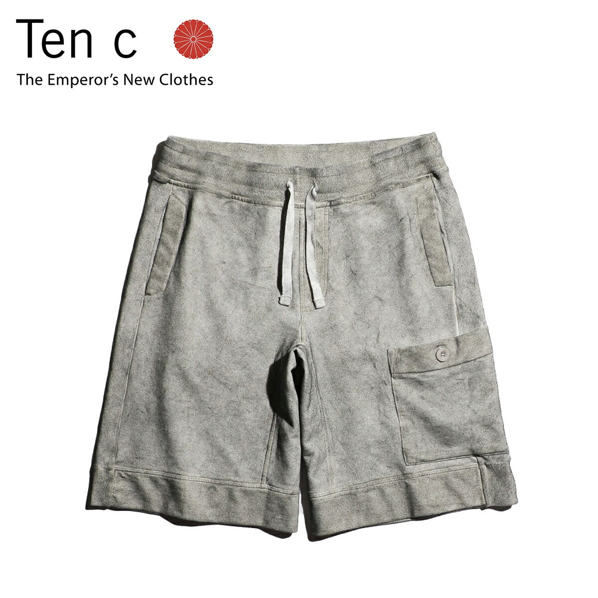 【TEN C / テンシー】 SWEATSHORTS DUST DYED (TC-P1418) スウェット ショートパンツ ダストカモ