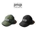 【GARBEGE/ ガーベッジ】PRE CURVE BRIM 6P CAP 4:33 6パネルキャップ シンプルキャップ 防水性 透湿性ユニセックス アジャスター 刺繍ロゴ 現代アート