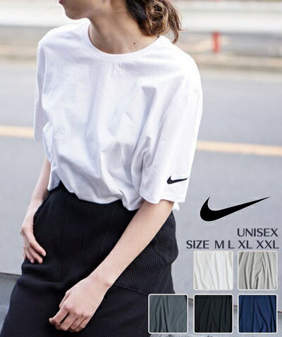 ナイキ ペアTシャツ 【再入荷・海外企画】 NIKE ナイキ CORE COTTON S/S TEE 半袖 ワンポイント Tシャツ コットン Men's Ladies スウォッシュ ホワイト ネイビー チャコール グレー ブラックL XL XXL