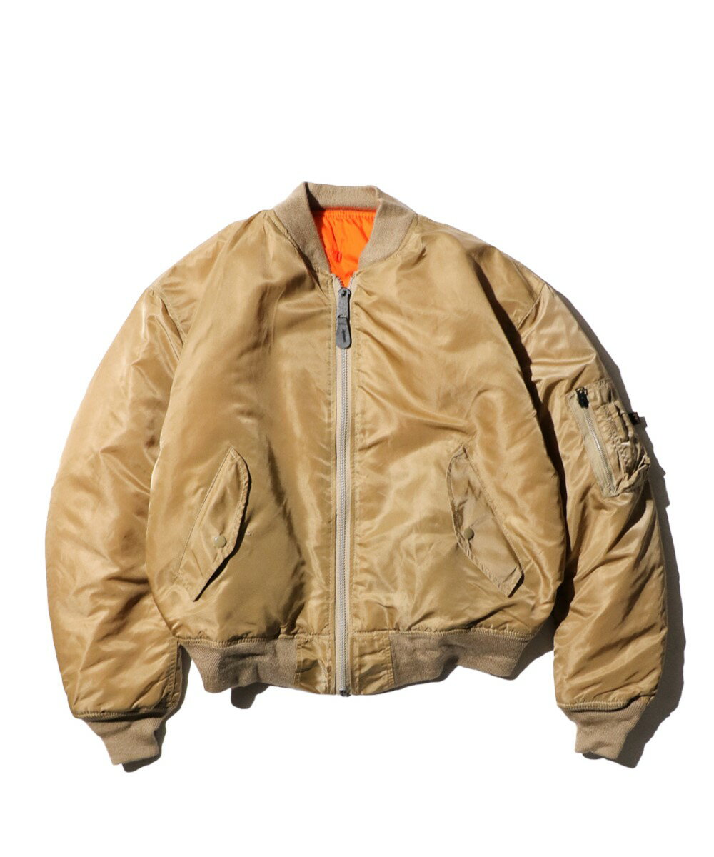 【SALE 定価\30,000→18%OFF】【U.S MILITARY / ユーエスミリタリー】CONCORD 90S MA-1 FLIGHT JACKET DEAD STOCK デッドストック フライトジャケット グレー コヨーテ MA-1 アメリカ製 防寒 中綿入り サテン
