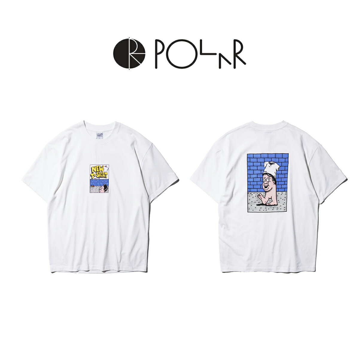 【Polar Skate Co. / ポーラースケートカンパニー】SS TEE NEW T-SHIRTS アートワーク プリント レギュラーフィット ドロップショルダー ポルトガル製 グラフィック ホワイト 半袖 TEE