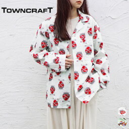 【再入荷】TOWNCRAFT / タウンクラフト PAJAMA PRINTED JACKET パジャマシャツ ニックアンドノラ カウボーイ ハートクラウン