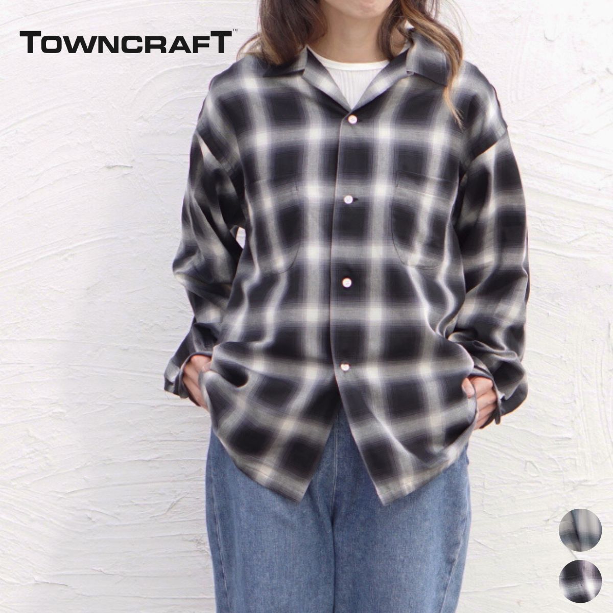 TOWNCRAFT/󥯥եOMBRELOOPCOLLARSHIRTSCOTTONMADEINJAPAN֥åĥåȥ롼ץ顼ץ󥫥顼