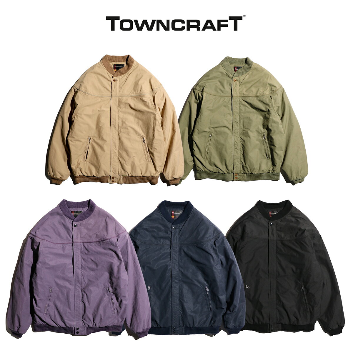 TOWNCRAFT タウンクラフト DERBY JACKET N/C WEATHER ダービージャケット コットン ナイロン 中綿 サーモライト ブルゾン