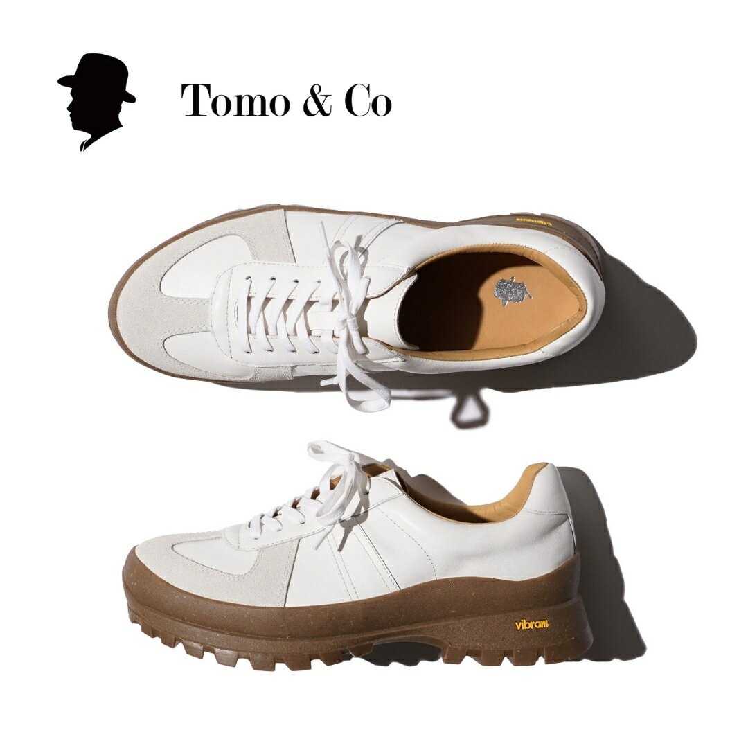 【Tomo & Co / トモアンドシーオー 】"G" TM-SHOES-0011V884C WHITE / RECYCLE RUBBER ジャーマントレ..