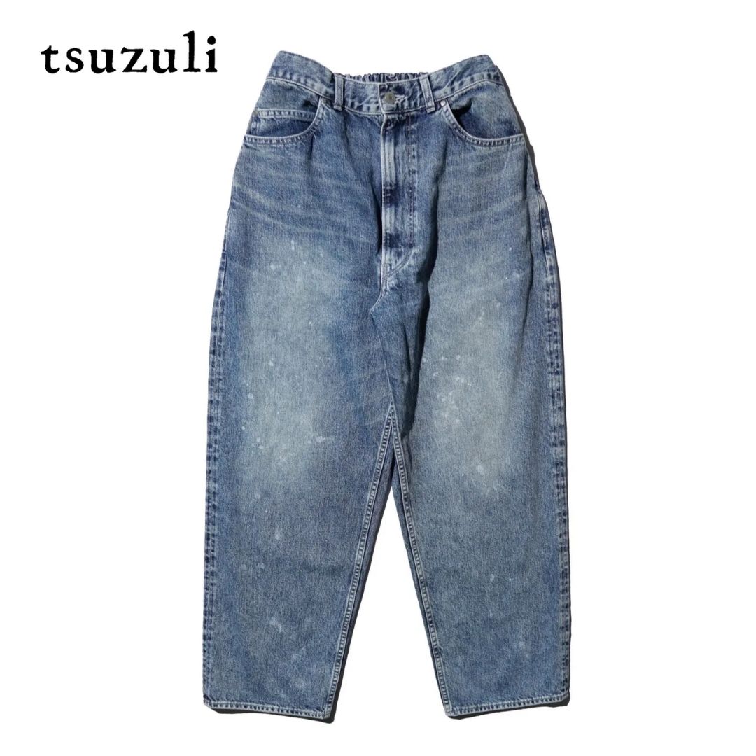 【SALE 定価\39,600→15%OFF】【tsuzuli / ツヅリ】EZ 5P DENIM PANTS INDIGO DENIM (UNISEX) (D12500-1) デニム パンツ メンズ レディース ユニセックス ブルーデニム 岡山県産12oz セルヴィッチデニム