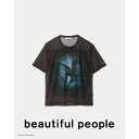 beautiful people / ビューティフルピープルジュラシックワールドコラボ シアーTシャツ (ブルー)