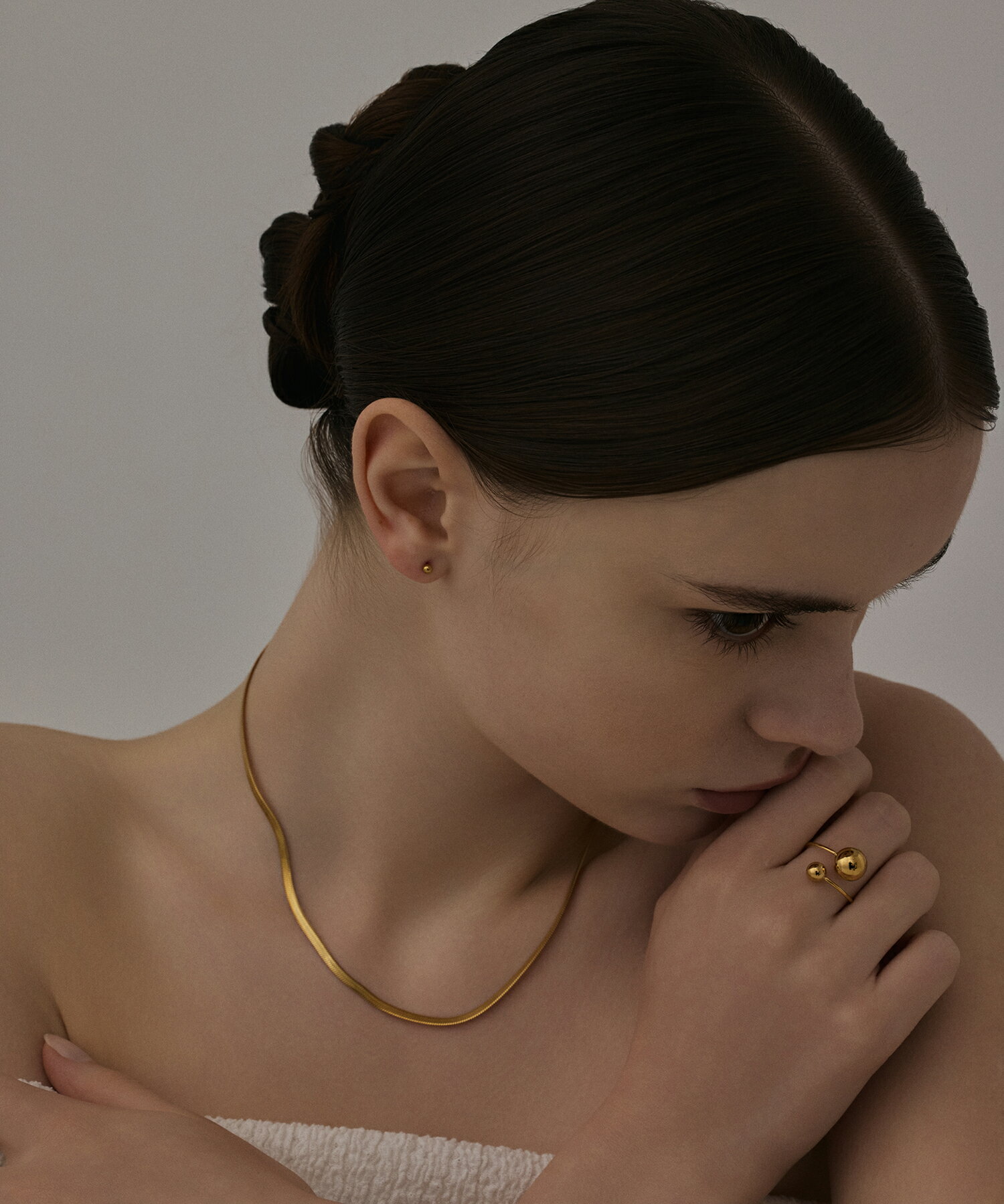 【ゴールド】3mmスネークチェーンネックレス | CENE セネ せね 金属アレルギー アレルギー対応 つけっぱなし サージカルステンレス シンプル ゴールド レディース ネックレス プレゼント