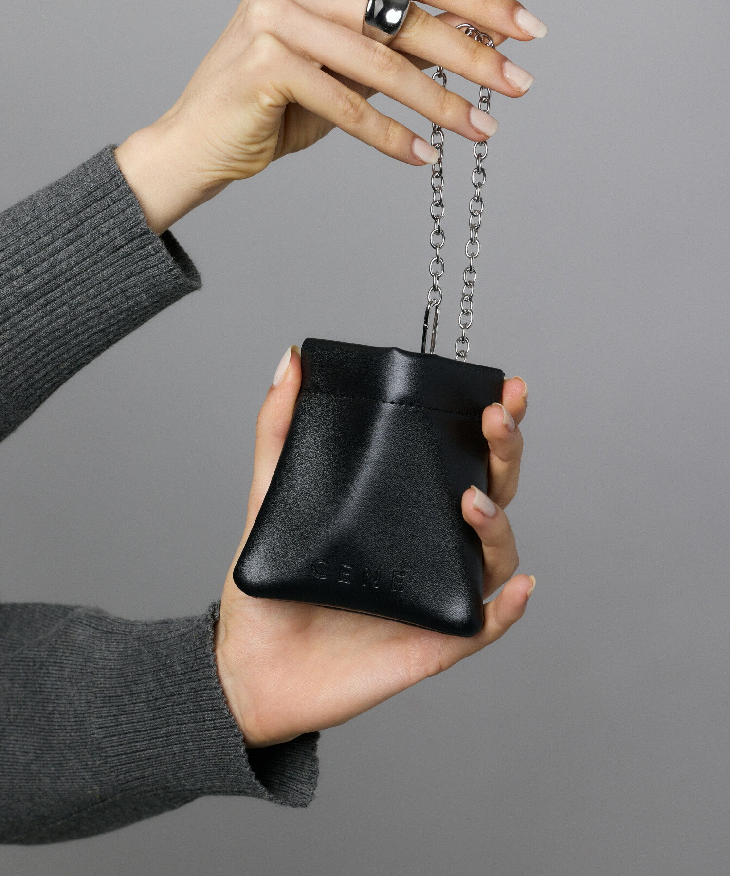 【ブラック】マルチミニポーチ | CENE セネ せね ポーチ プレゼント ギフト