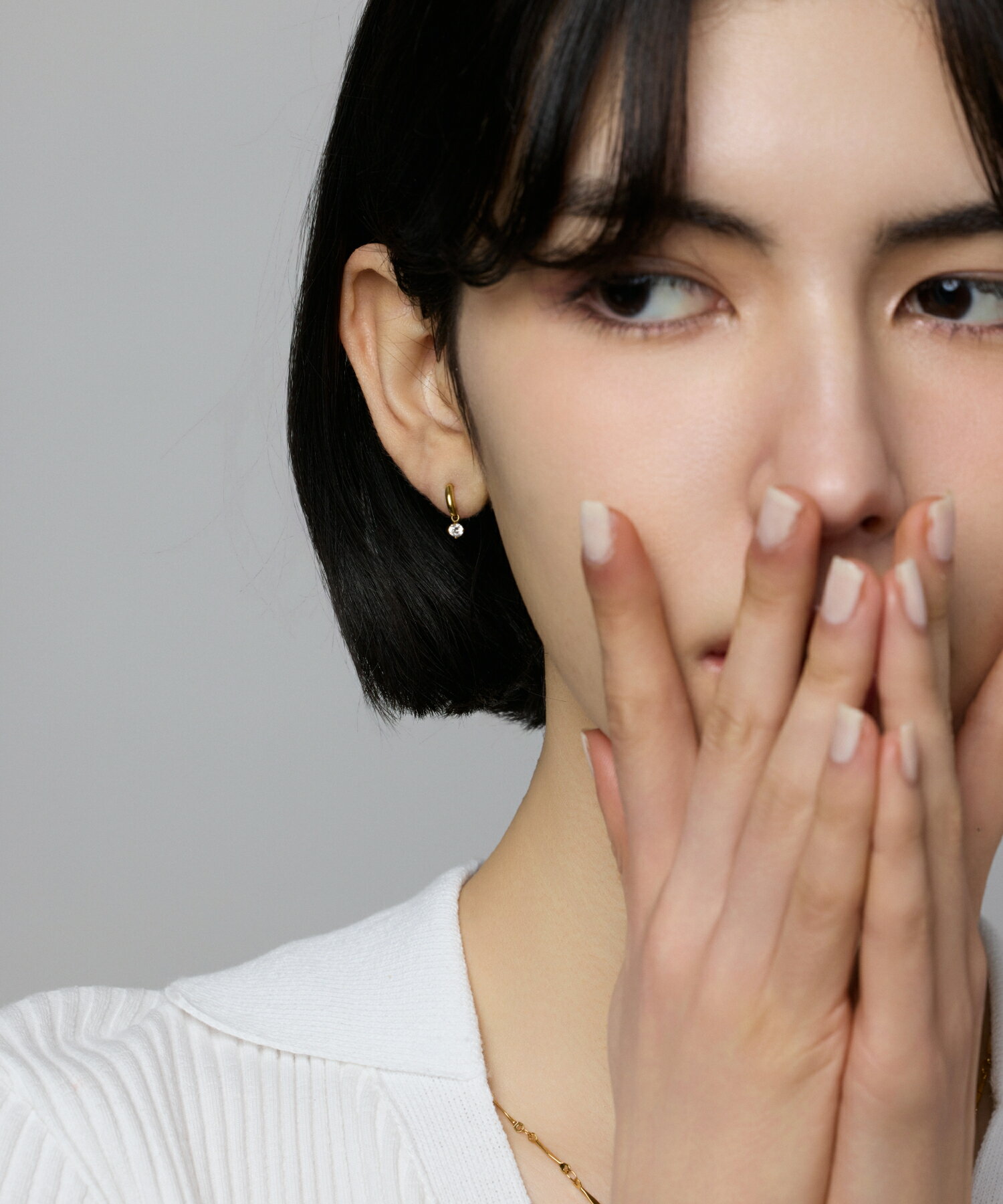 【ゴールド】 ジルコニアドロップピアス | CENE セネ せね 金属アレルギー アレルギー対応 つけっぱなし サージカルステンレス シンプル ゴールド レディース ピアス プレゼント