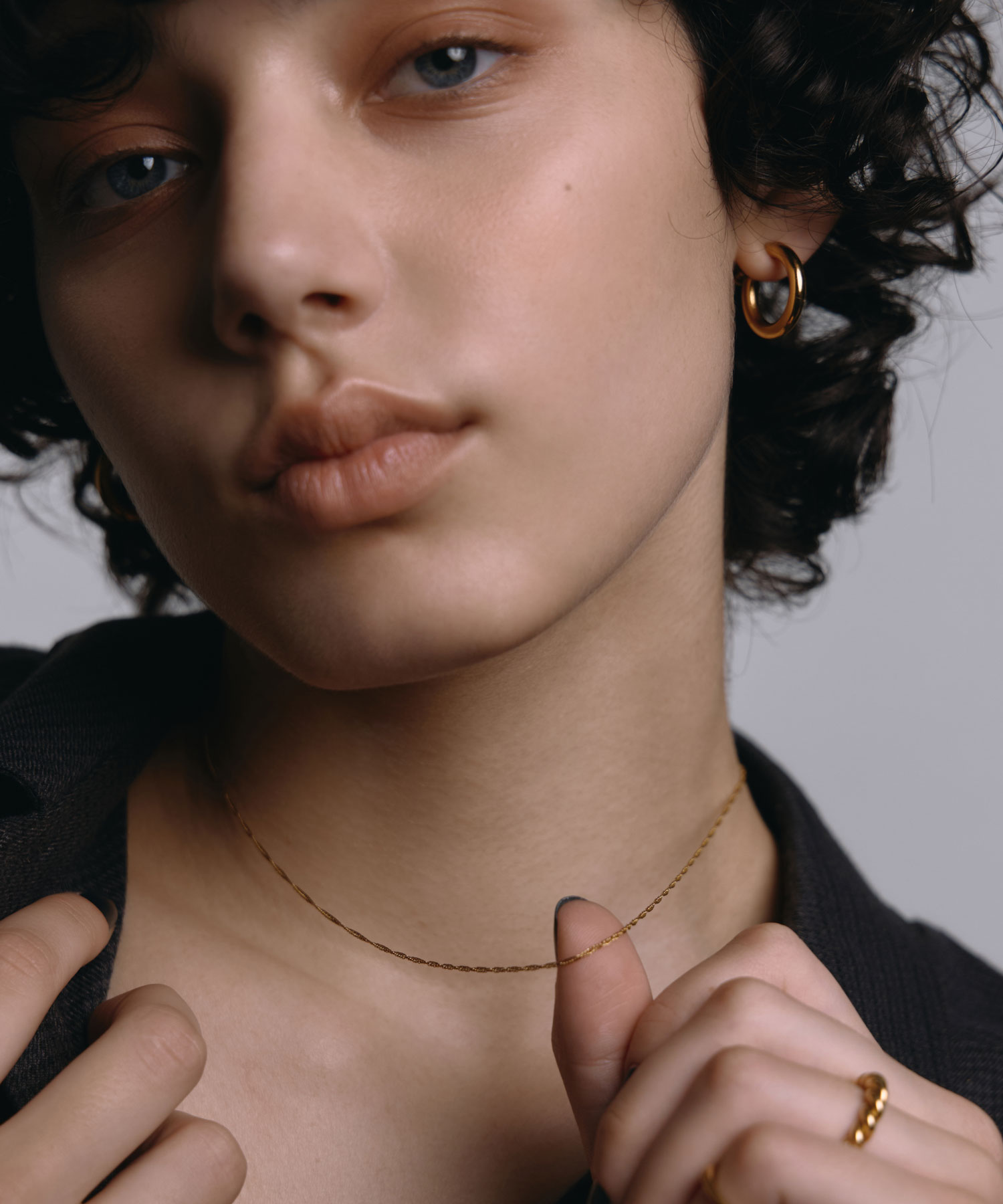 【ゴールド】シマーラインネックレス | CENE セネ せね 金属アレルギー アレルギー対応 つけっぱなし サージカルステンレス シンプル ゴールド レディース ネックレス プレゼント