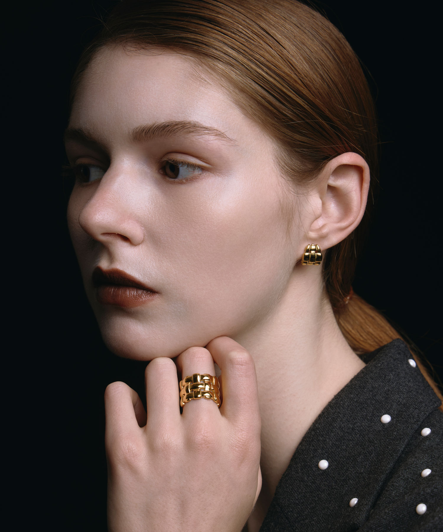 【ゴールド】ワイドメッシュピアス | CENE セネ せね 金属アレルギー アレルギー対応 つけっぱなし サージカルステンレス シンプル おすすめ レディース ピアス プレゼント