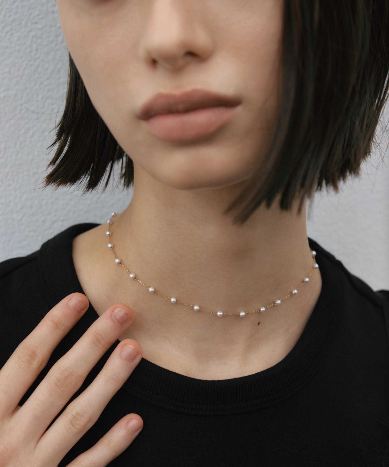 乐天商城 - 【ゴールド】ステーションパールネックレス | CENE セネ せね 金属アレルギー アレルギー対応 つけっぱなし サージカルステンレス シンプル ゴールド レディース ネックレス プレゼント