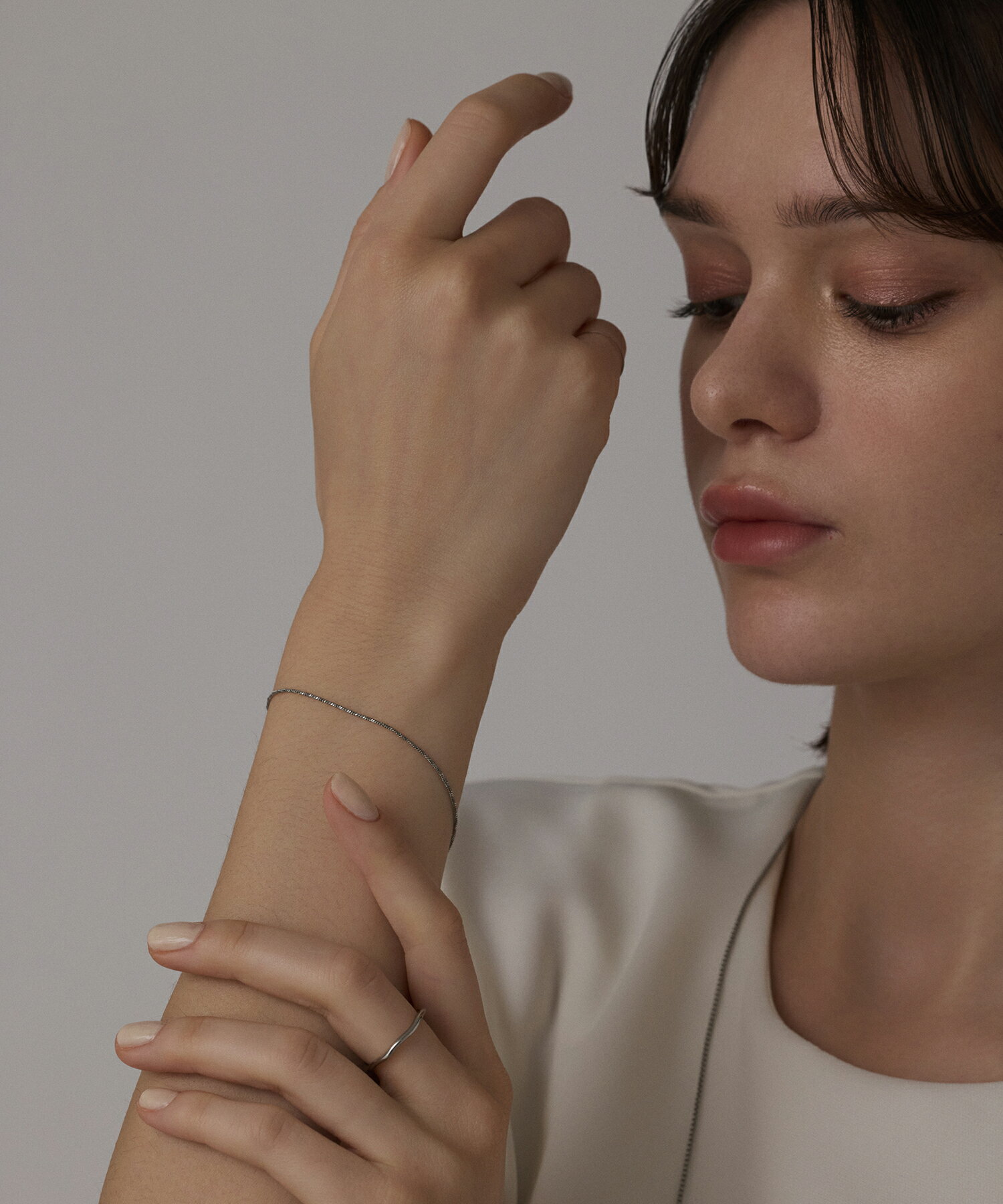 【シルバー】スレッドチェーンブレスレット | CENE セネ せね 金属アレルギー アレルギー対応 つけっぱなし サージカルステンレス シンプル シルバー レディース ブレスレット バングル プレゼント