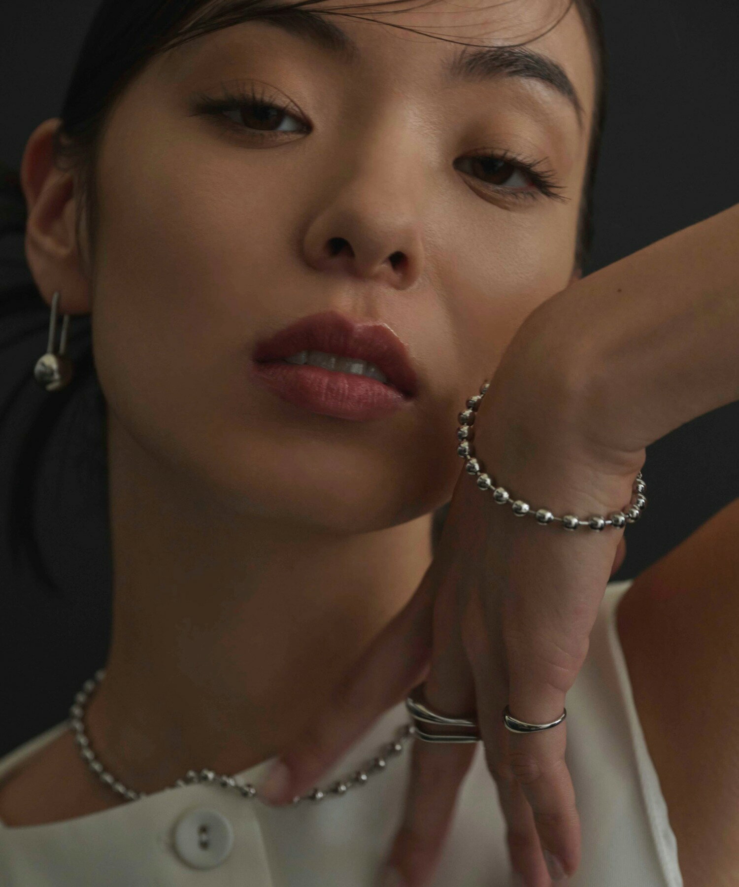 【シルバー】アンサンブルドットブレスレット | CENE セネ せね 金属アレルギー アレルギー対応 つけっぱなし サージカルステンレス シンプル シルバー レディース ブレスレット バングル プレゼント