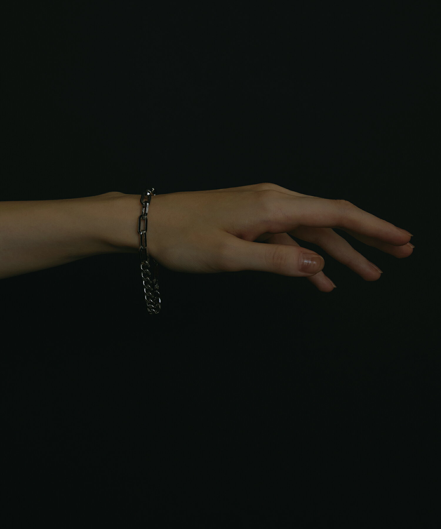 【シルバー】アシンメトリーチェーンブレスレット | CENE セネ せね 金属アレルギー アレルギー対応 つけっぱなし サージカルステンレス シンプル シルバー レディース ブレスレット バングル プレゼント