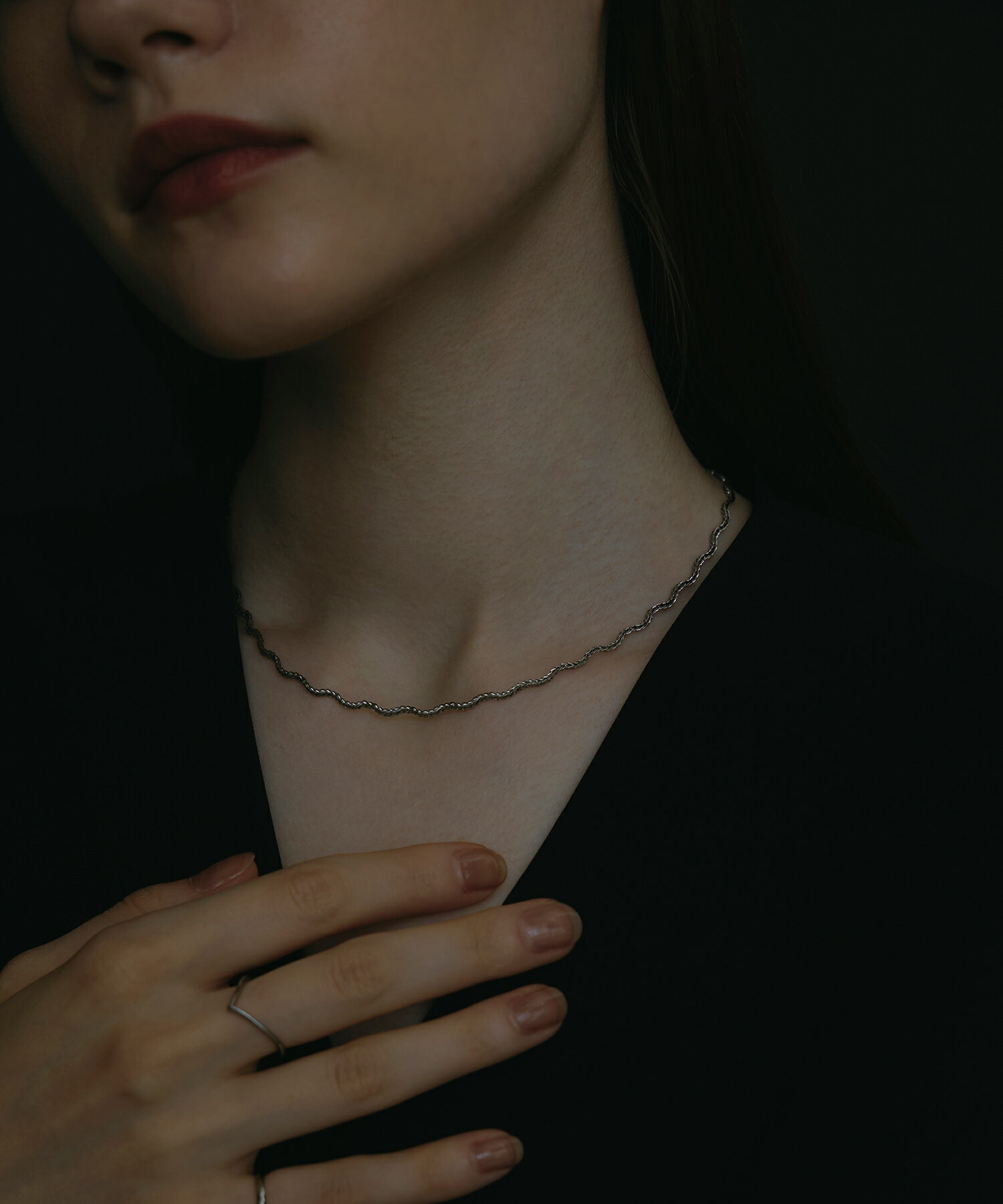 [실버] 플로 체인 목걸이 | CENE 세네 세네 금속 알레르기 알레르기 대응 끈적 거리지 않는 서지컬 스테인레스 심플 실버 여성 목걸이 선물