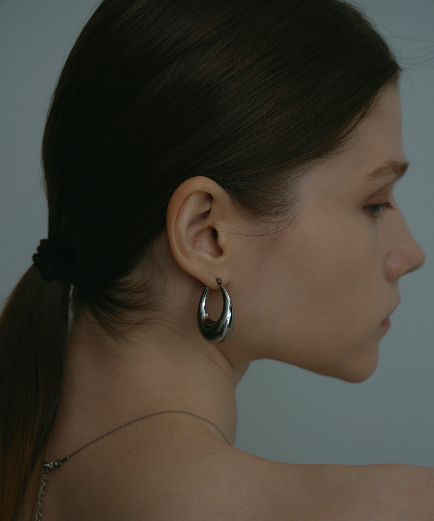 【シルバー】オーバルブルームピアス | CENE セネ せね 金属アレルギー アレルギー対応 つけっぱなし ..