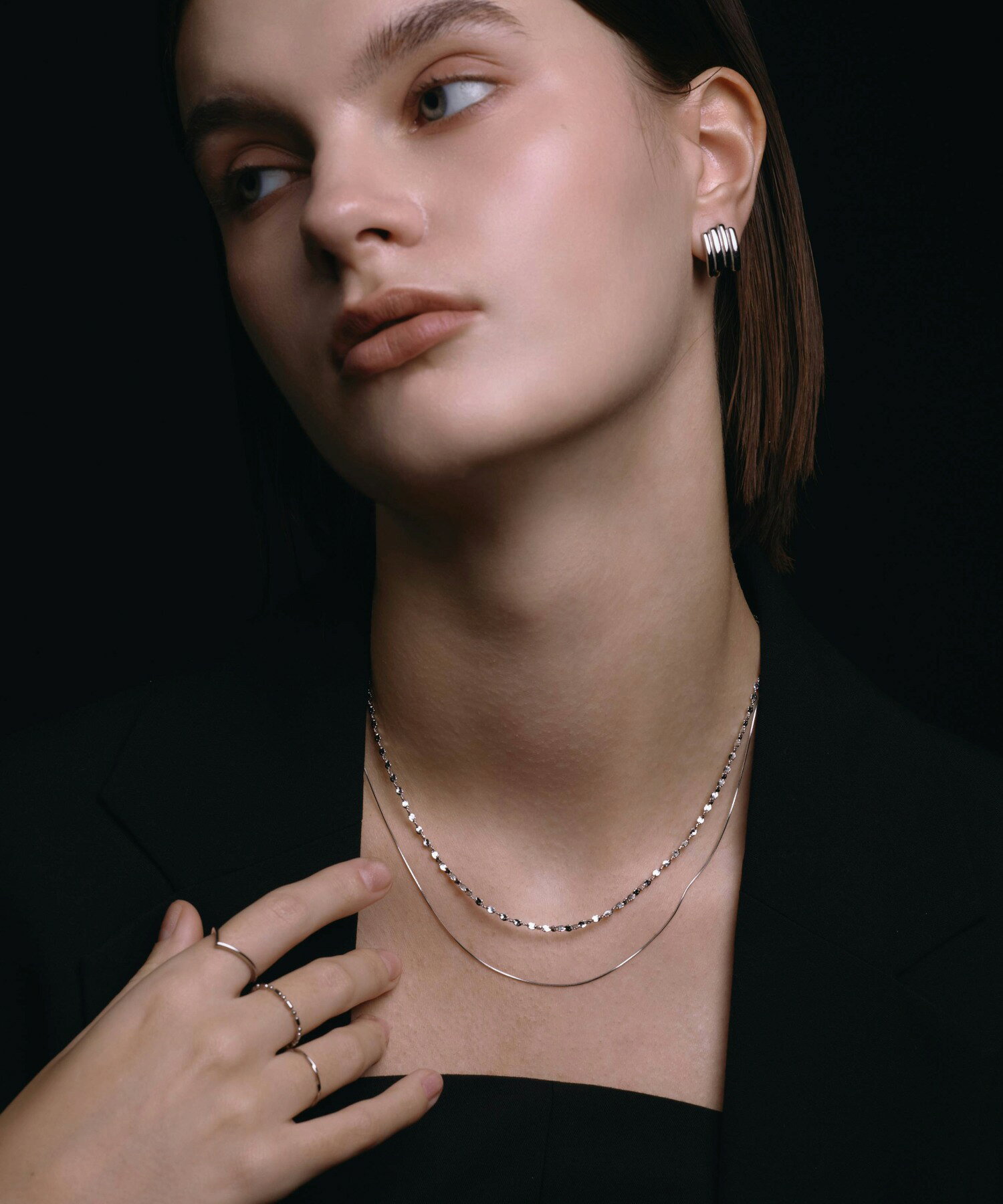 【シルバー】ルミナレイヤーネックレス | CENE セネ せね 金属アレルギー アレルギー対応 つけっぱなし サージカルステンレス シンプル おすすめ レディース ネックレス プレゼント