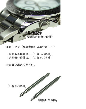 ゆうパケット対応 スイス製 ロレックス対応 山有り バネ棒 1本 Ф1.8 13mm/17mm/19mm/20mm バネ棒 時計ベルト ロレックス用 時計バンド 専用部品 ステンレス 1本 ロレックス
