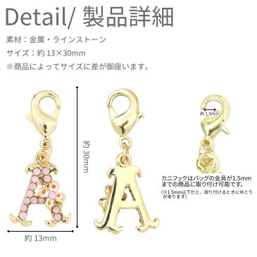 メール便対応 イニシャルパーツ デコ バッグチャーム イニシャル チャーム イニシャルチャーム パーツ タッセル アルファベット キーホルダー パーツ ファスナー チェーン ゴールド DIY フリンジ お揃い かわいい レディース