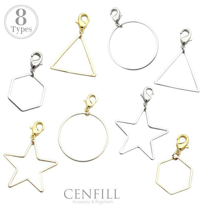 アクセサリー メタルフレーム チャーム バッグチャーム イニシャル ゴールド アクセサリー キーホルダー キラキラ パーツ ファスナー ストラップ DIY かわ...