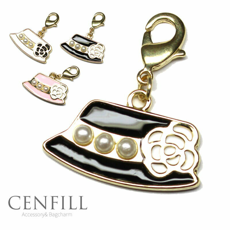 アクセサリー チャーム パーツ COCOモチーフ ハット 18Kプレーティング バッグチャーム イニシャル チャーム ゴールド キーホルダー 帽子 ファスナー ...