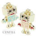 【エントリー必須!BLACK FRIDAYは2点購入で5倍・3点購入でP10倍】アクセサリー チャーム ロボット 18Kプレーティング バッグチャーム イニシャ...