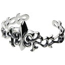 【cenote】シルバー925 ブレスレット メンズ【z-b0429】百合の紋章 トライバル アラベスク ハード silver925 腕輪 バングル 送料無料