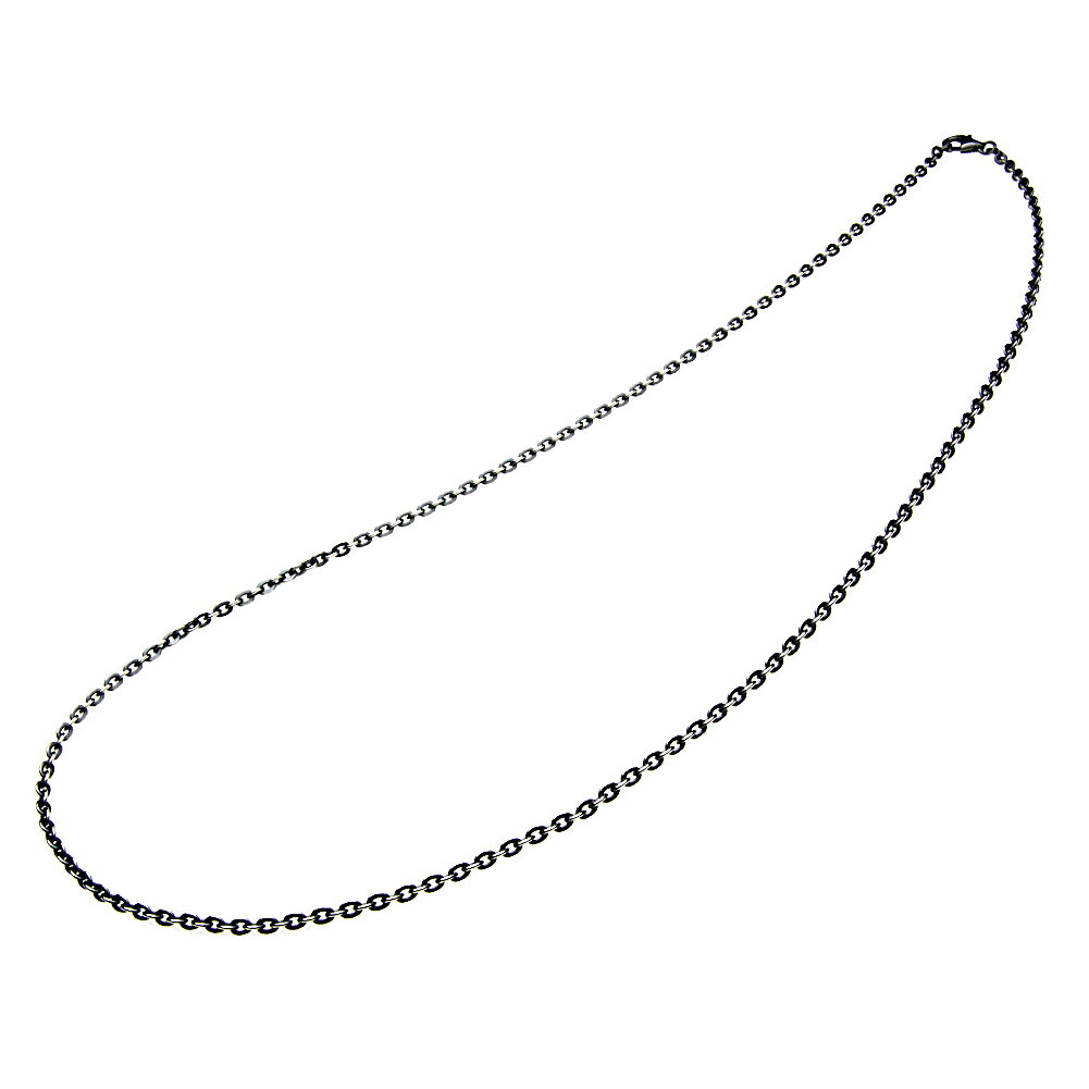 cenote （セノーテ）の【cenote】シルバー925 チェーン メンズ【z-c0005】2mm幅 叩き あずき 小豆 細め 燻し仕上げ silver925 ネックレス 送料無料｜アングル2