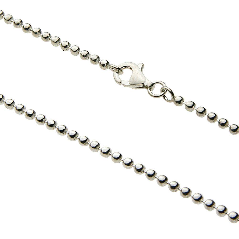 【cenote】シルバー925 チェーン メンズ【z-c0009】2mm幅 ボールチェーン 細め シ ...