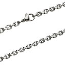 【cenote】ステンレス チェーン メンズ【z-c0512】4mm幅 4面カット あずき 小豆 シンプル ネックレス 送料無料