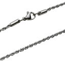 ポイント10倍【cenote】ステンレス チェーン メンズ【c0519】2mm幅 タングルチェーン シンプル ネックレス 送料無料
