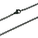 ポイント10倍【cenote】ステンレス チェーン メンズ【c0601】2mm幅 あずき 小豆 シンプル ブラック 黒 ネックレス 送料無料